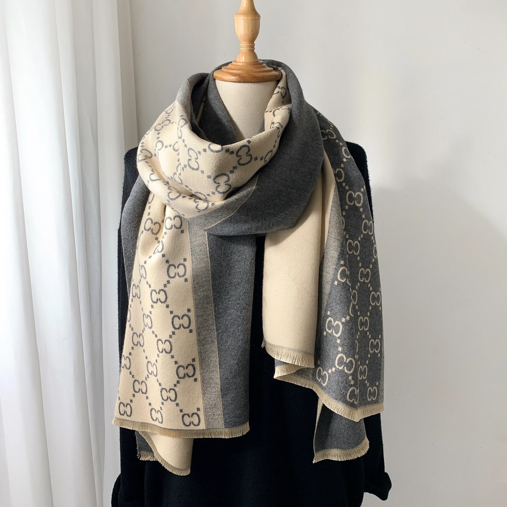 Wool Scarf Men - 2025 Autumn and Winter New European