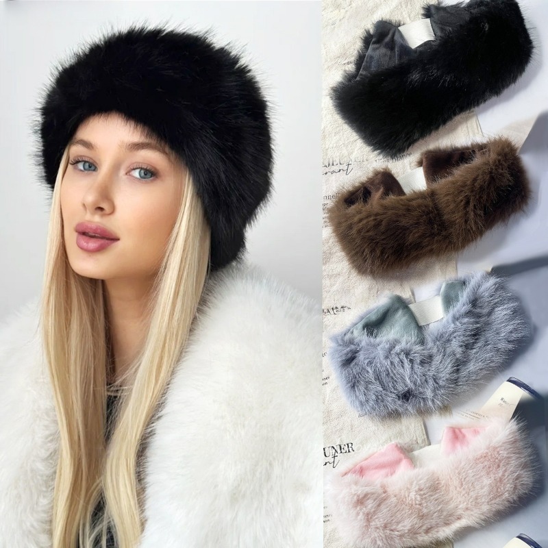 Wide Band Fur Headband Winter  - Fleece Ear Warmer Band incelemesi ve fiyatı