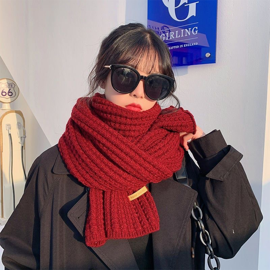 Thick Cable Knit Warm Cashmere - Wool Scarf Men incelemesi ve fiyatı