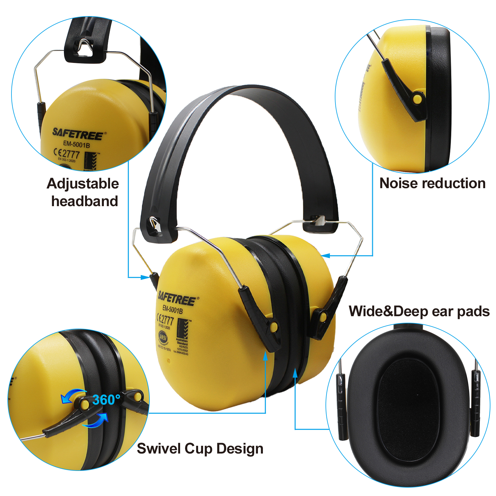 Safetree CE En 352-1: 2002 Fol - Earmuffs Foldable incelemesi ve fiyatı