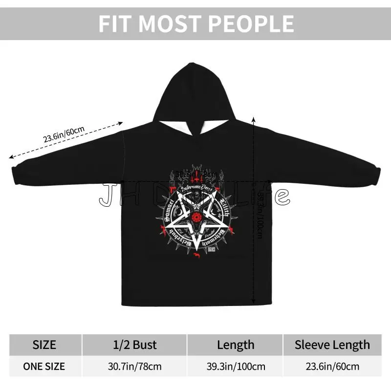 Black Satan Skull Dead Head My - Sherpa Hoodie Fleece incelemesi ve fiyatı