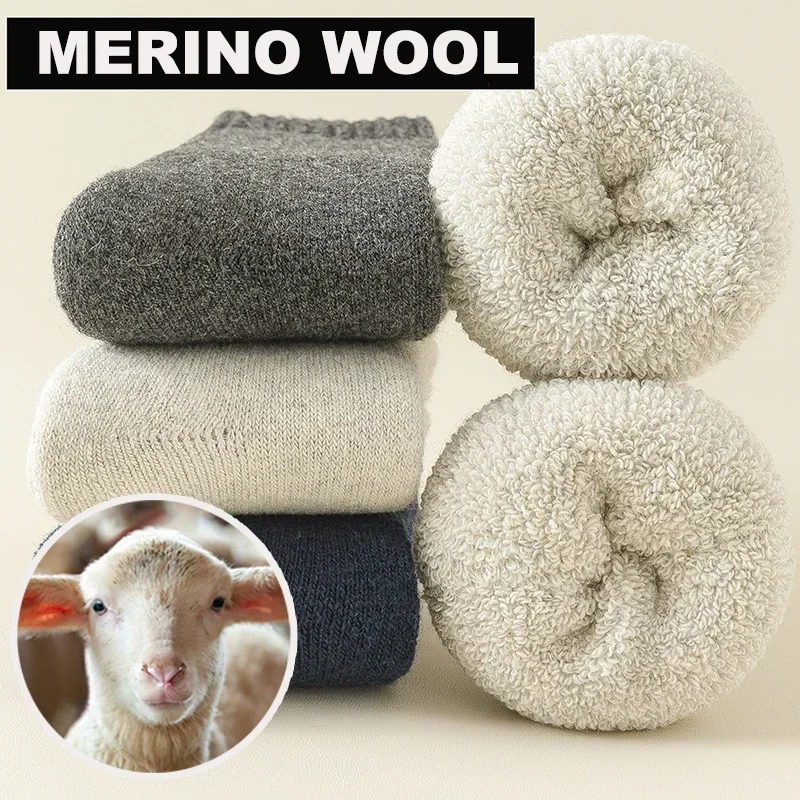 HOT  2026 3 Pairs Men Women Wo - Thermal Sock Wool incelemesi ve fiyatı