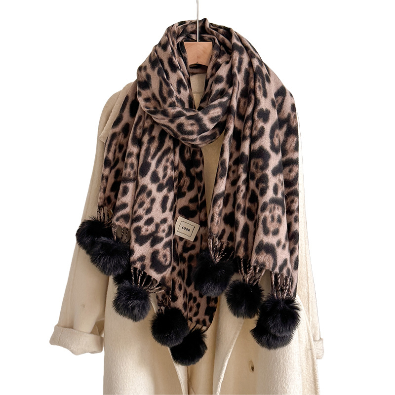 New Luxury Winter Leopard Two- - Cashmere Pashmina Wrap incelemesi ve fiyatı