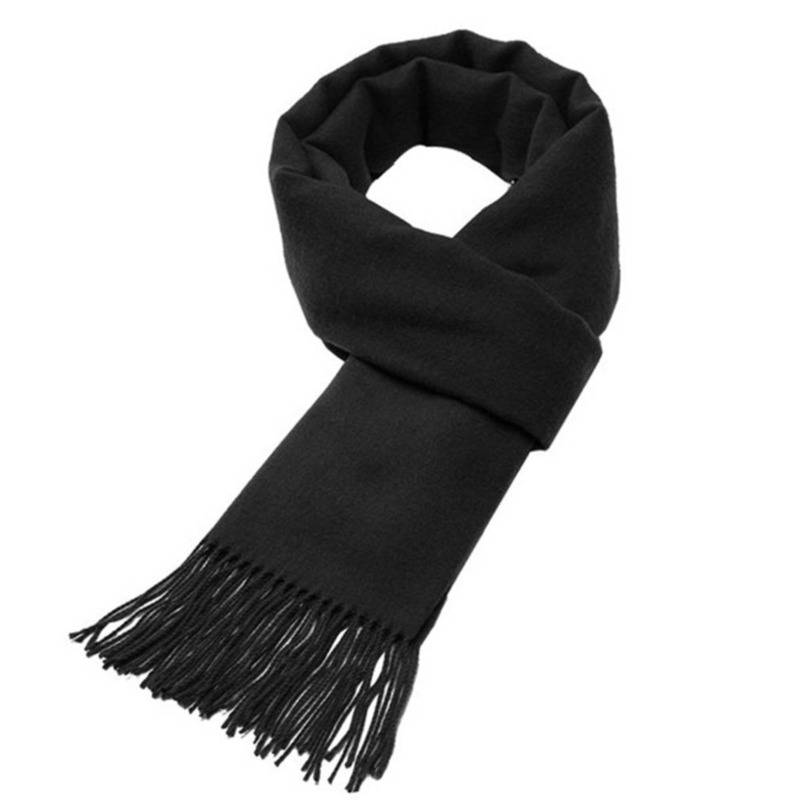 Autumn And Winter Solid Color  - Wool Scarf Men incelemesi ve fiyatı