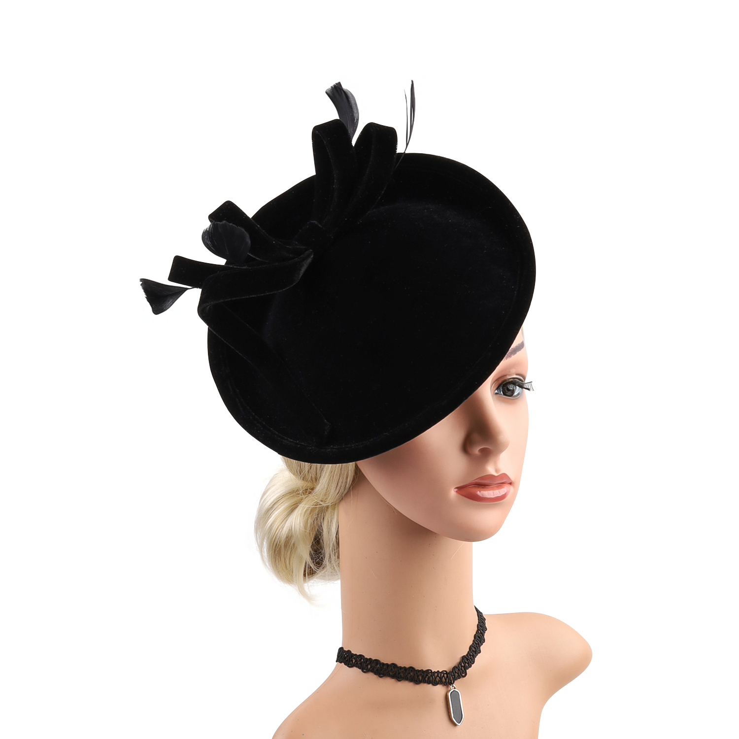 Velour Velvet Fascinator Feath - Winter Headband Fleece incelemesi ve fiyatı