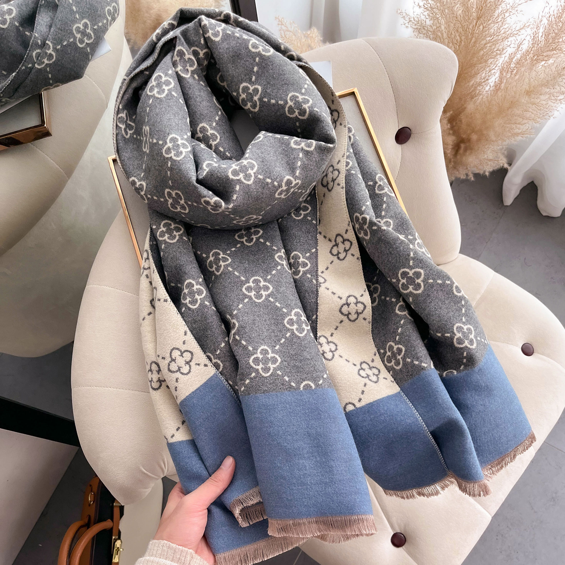 NEW Luxury Winter Thick Warm S - Wool Scarf Men incelemesi ve fiyatı