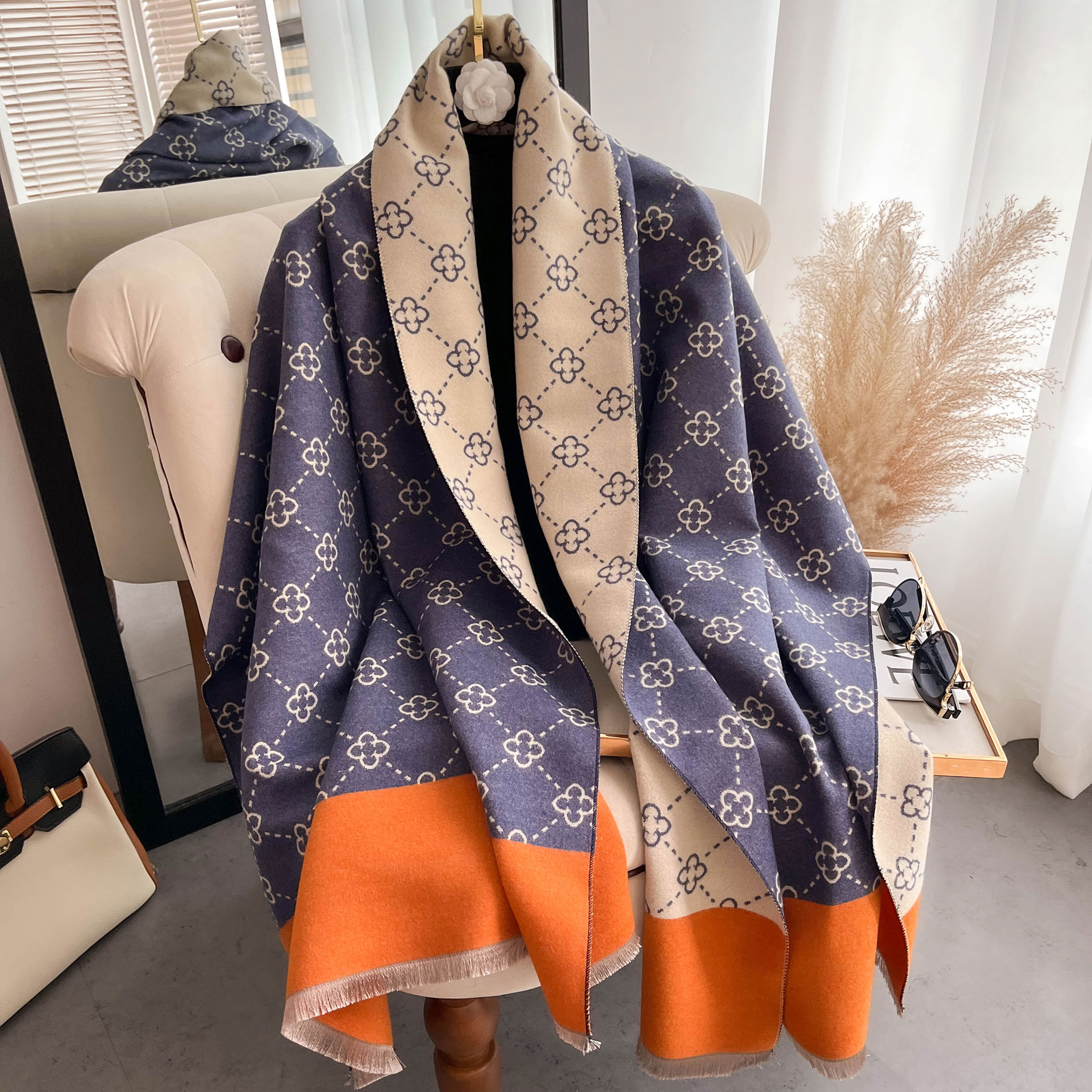NEW Luxury Winter Thick Warm S - Wool Scarf Men incelemesi ve fiyatı