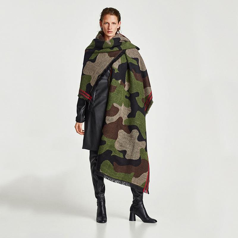 Camouflage Leopard Print Echar - Cashmere Pashmina Wrap incelemesi ve fiyatı