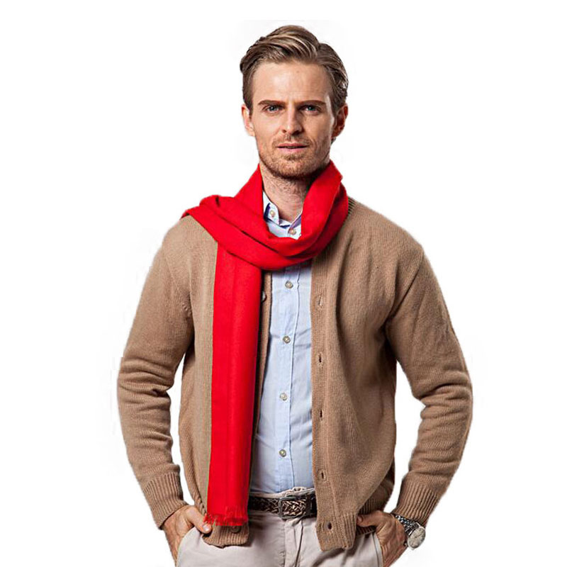 Fashion Winter Solid Color Men - Wool Scarf Men incelemesi ve fiyatı