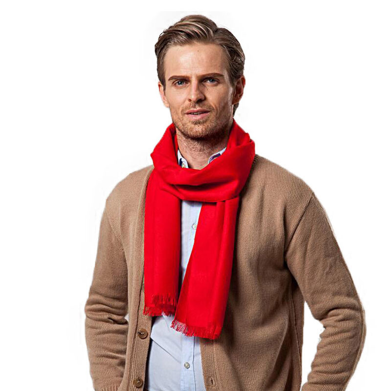 Fashion Winter Solid Color Men - Wool Scarf Men incelemesi ve fiyatı