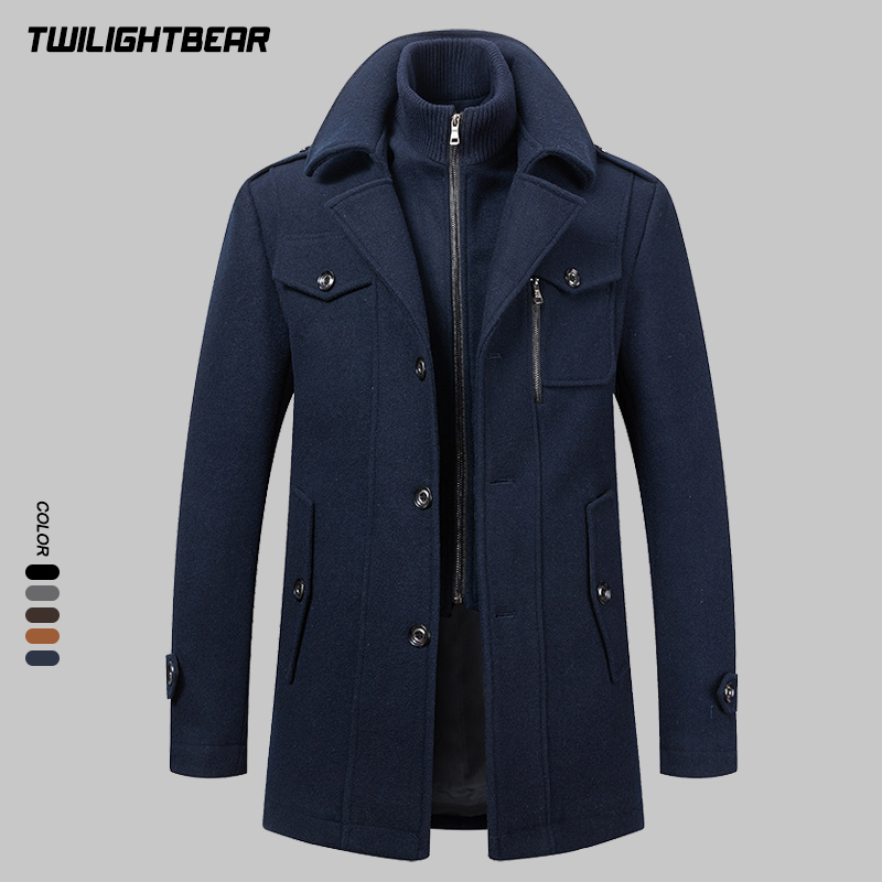 Winter Men's Wool Coat Oversiz - Wool Coat Peacoat incelemesi ve fiyatı