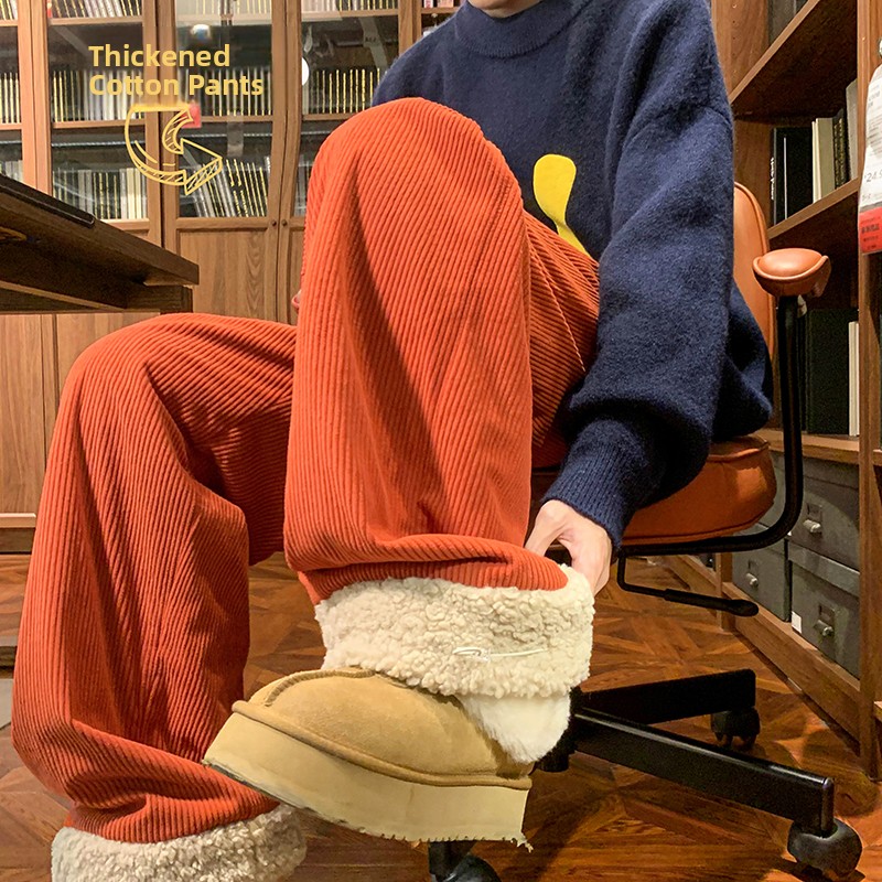 Men's Thickened Fleece Lined C - Corduroy Pant Warm incelemesi ve fiyatı