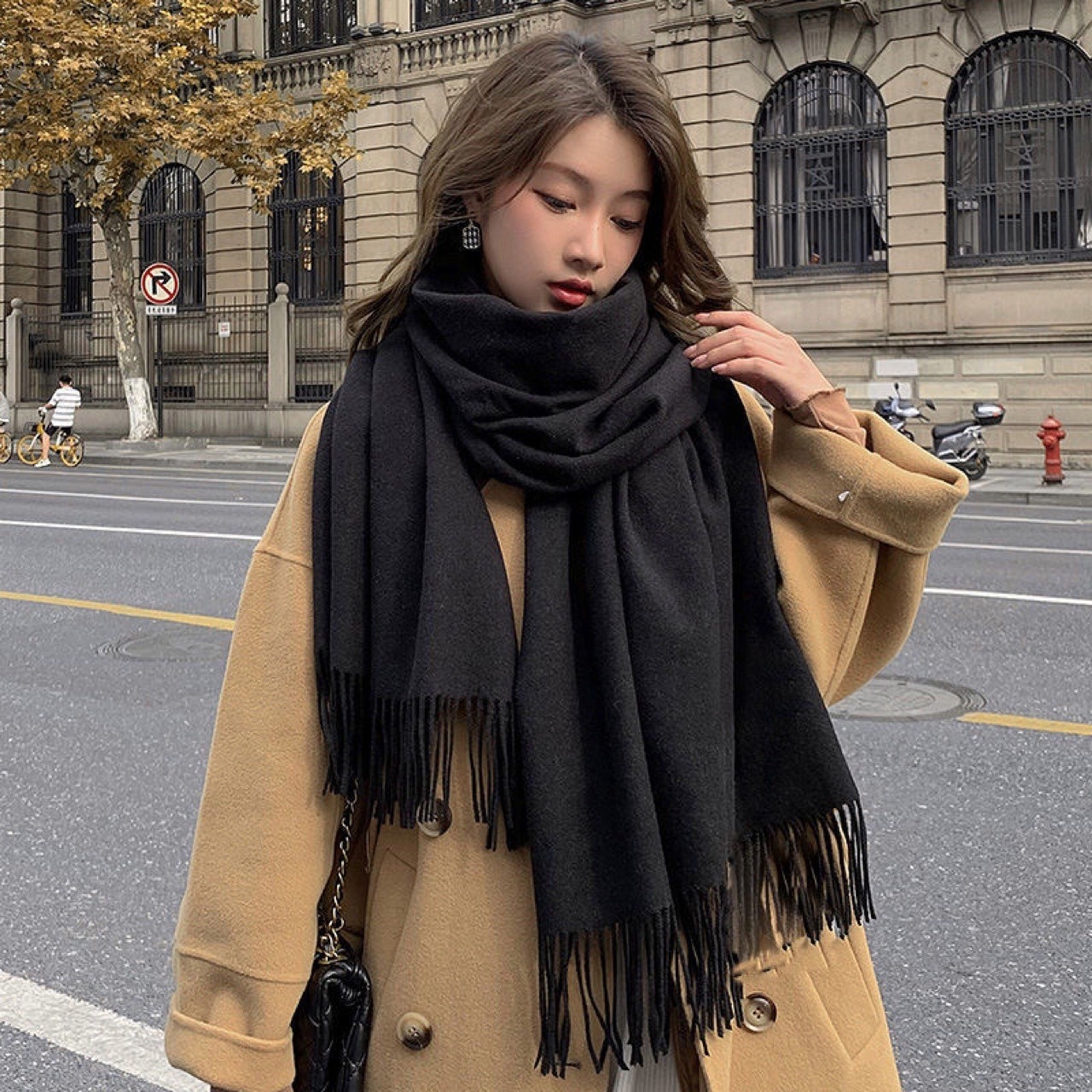 New Black Scarf Cashmere Woman - Wool Scarf Men incelemesi ve fiyatı