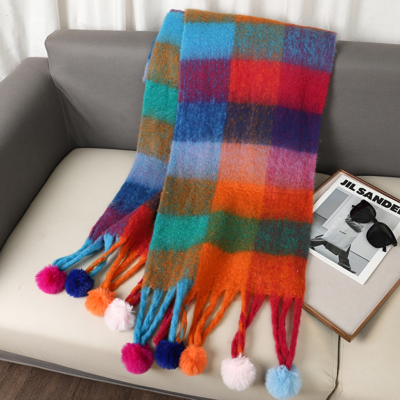 Luxury Plaid Scarf Winter Warm - Cashmere Pashmina Wrap incelemesi ve fiyatı