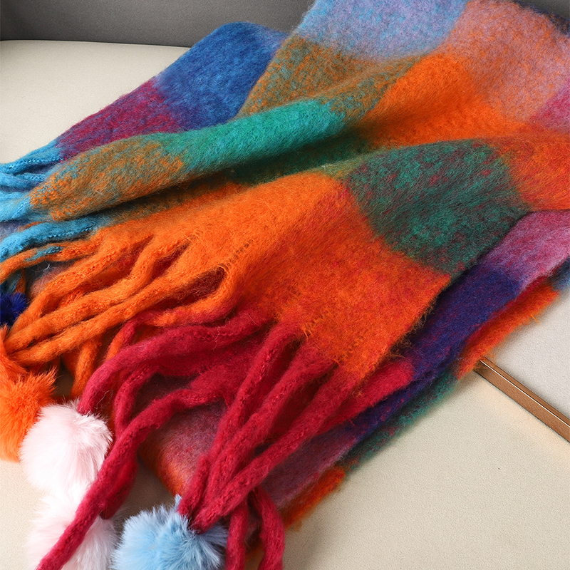 Luxury Plaid Scarf Winter Warm - Cashmere Pashmina Wrap incelemesi ve fiyatı