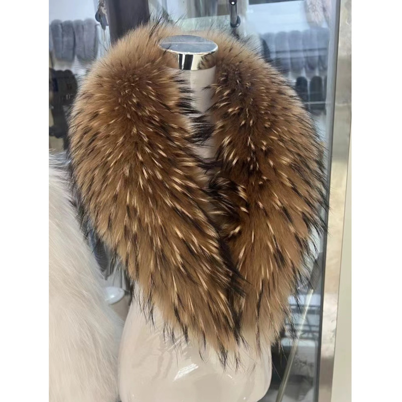 Raccoon Fur Collar Female Wint - Shawl Wrap Winter incelemesi ve fiyatı
