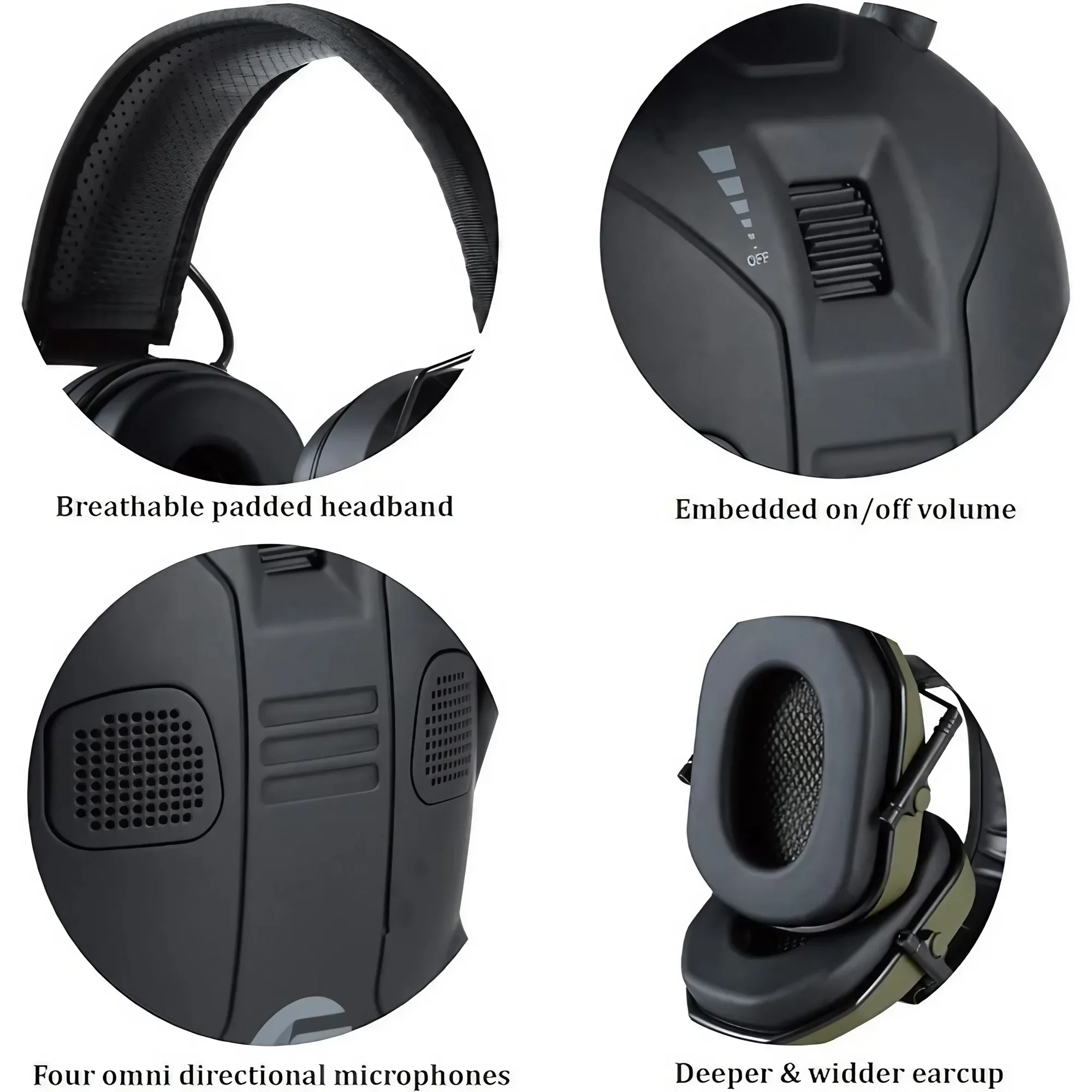 Foldable Tactical Electronic E - Earmuffs Foldable incelemesi ve fiyatı
