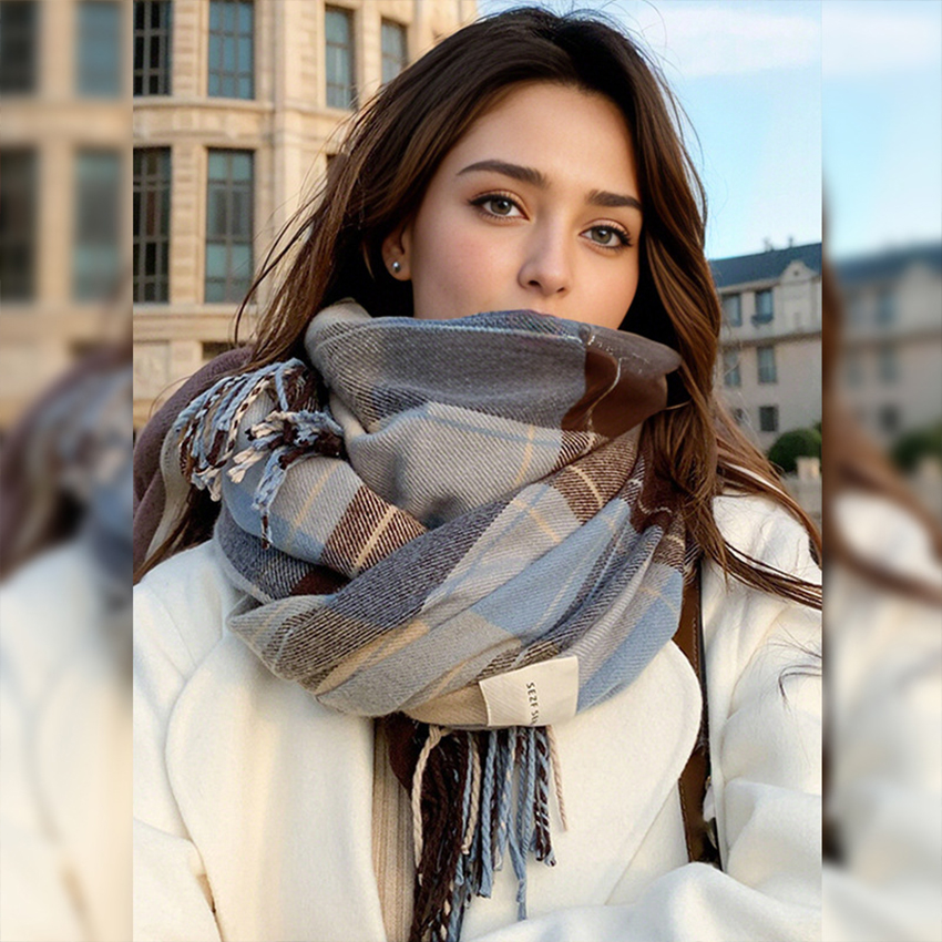 1 pc Fashionable and warm Brit - Wool Scarf Men incelemesi ve fiyatı